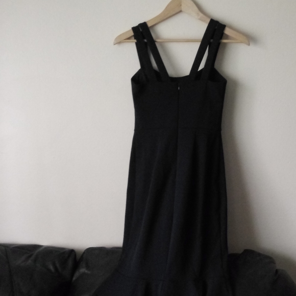 AQUA Double-Strap Illusion-Hem Midi Dress Size 2 - Picture 7 of 13